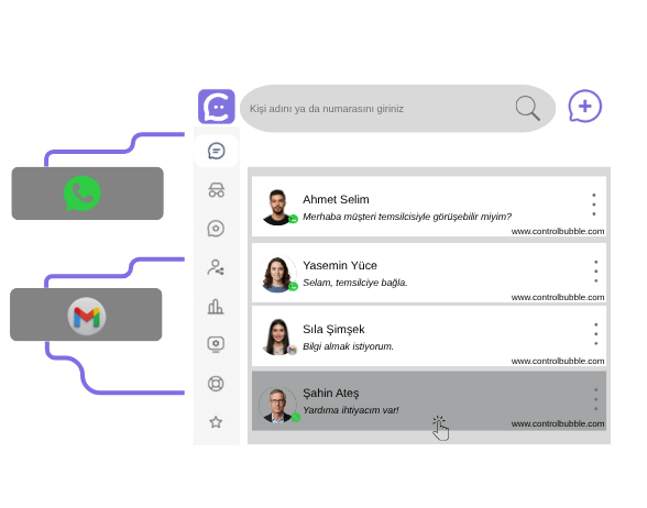 ControlBubble panel ekran görüntüsü
